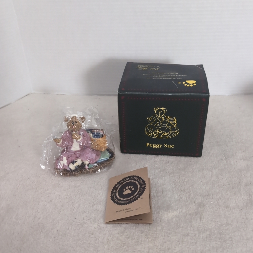 Boyds/Longaberger Exclusive Bearstone #2277958 LB - Peggy Sue - RARE - Retired